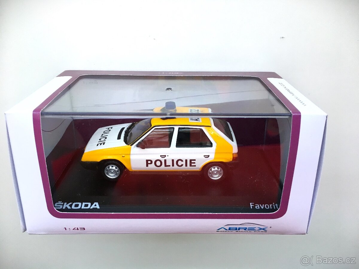 Model ŠKODA FAVORIT "POLICIE" Abrex 1/43