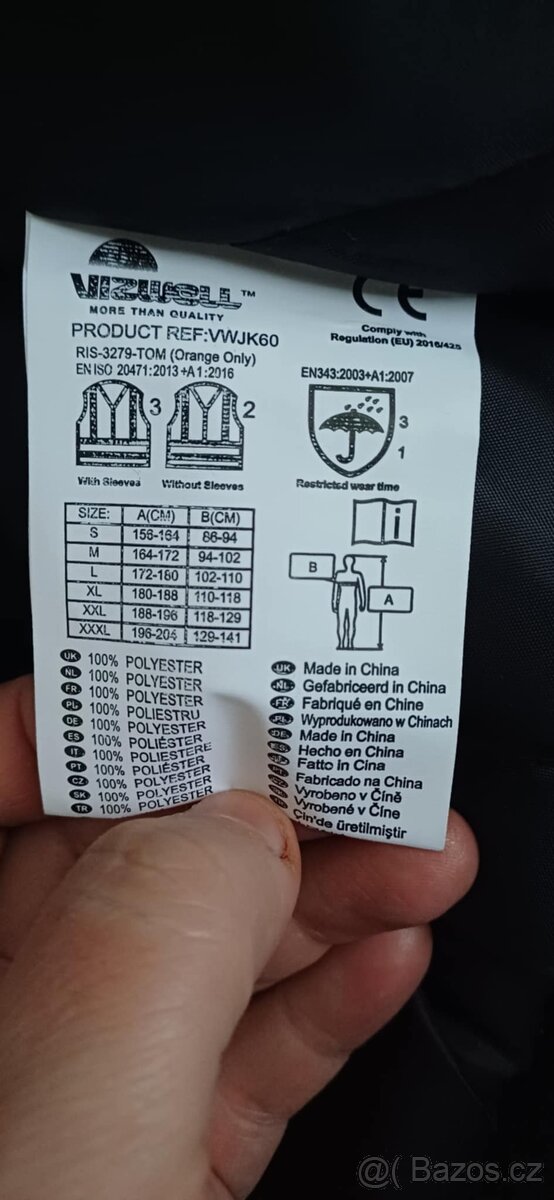 Reflexní bunda zimní