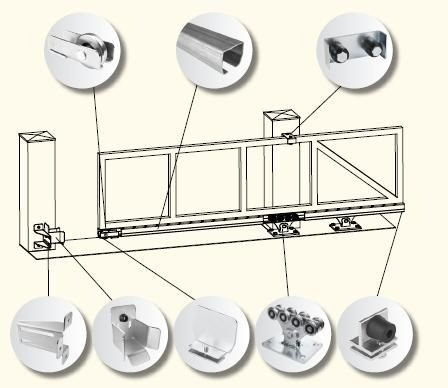 Prodám spodní dorazy M – pro samonosné brány (5 ks, výhodně)