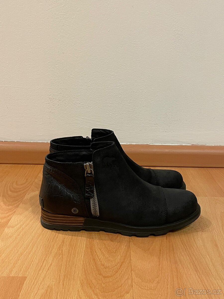 Černé kožené boty Sorel vel. 38