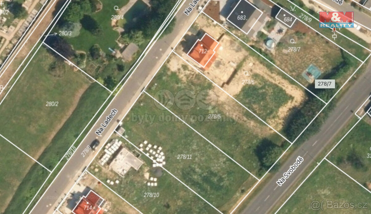 Prodej pozemku k bydlení, 1216 m², Čížkovice