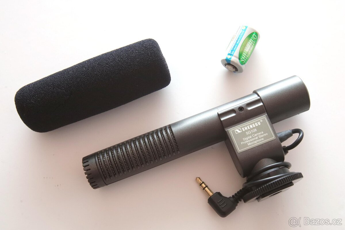 Externí shotgun mikrofon pro zrcadlovky Shenggu SG108