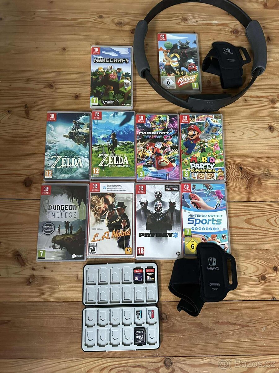 Hry a paměťové karty na nintendo switch