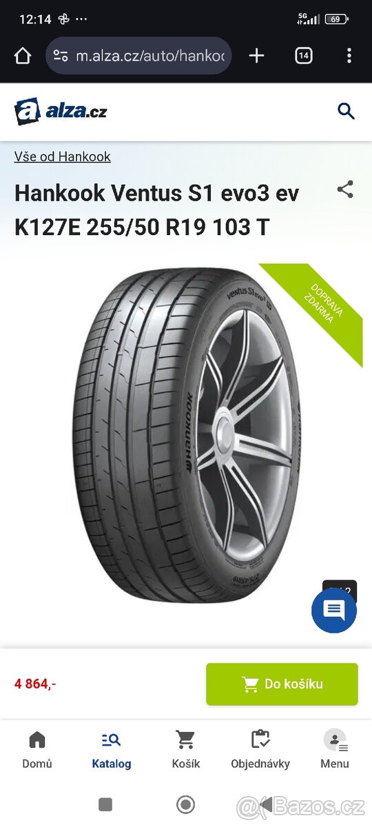 Nové Hankook 2x 255/50/19 a 2x 235/55/19