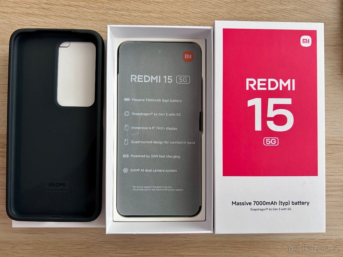 Xiaomi Redmi 15 5G 4GB/128GB Midnight Black pouze rozbalený