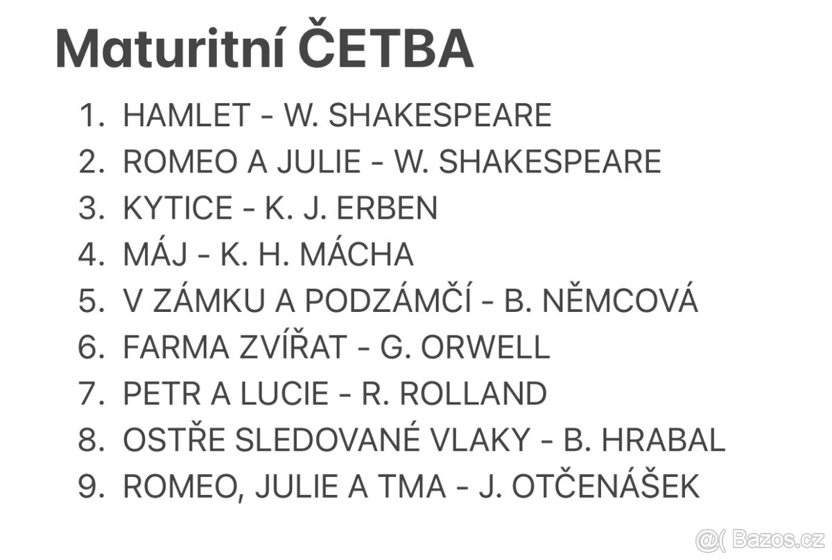 maturitní četba