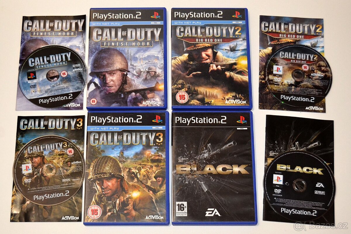 Hry pre Playstation 2 Gran Turismo, Crash, Call of Duty....