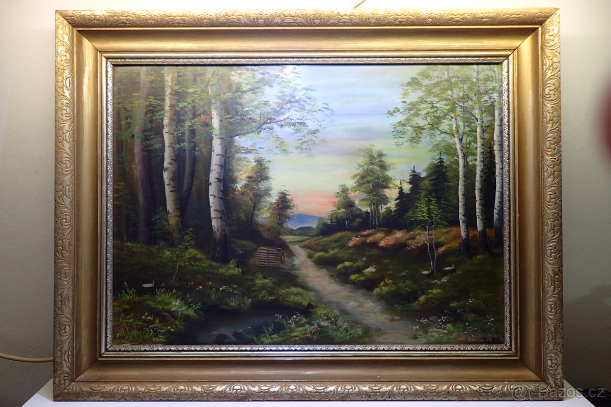 Garabík - Čarovný les - olejomalba - 1958 