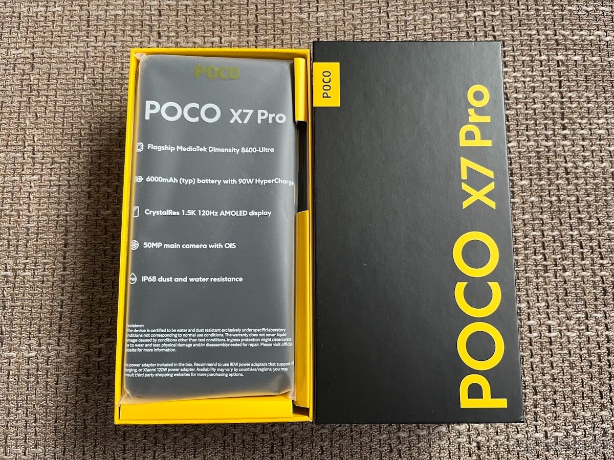 Poco x7 pro (v záruce) + pouzdro, sklo