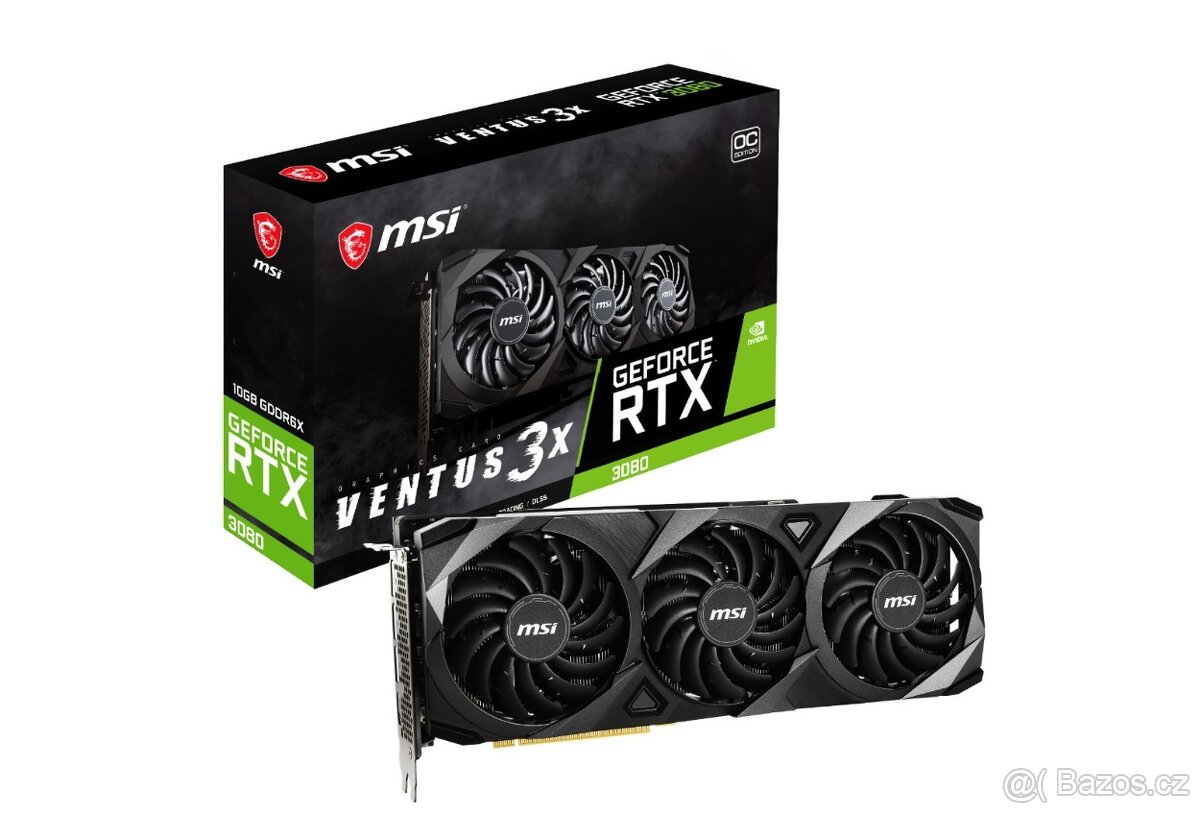 Grafická karta MSI GeForce RTX 3080 VENTUS 3X (v záruce)