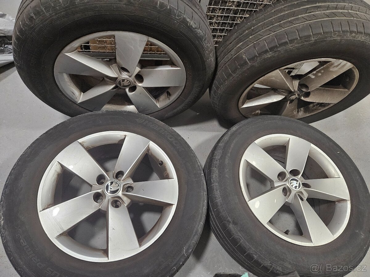 Originální disky Škoda Kodiaq 17" s pneumatikami 215/65 R17
