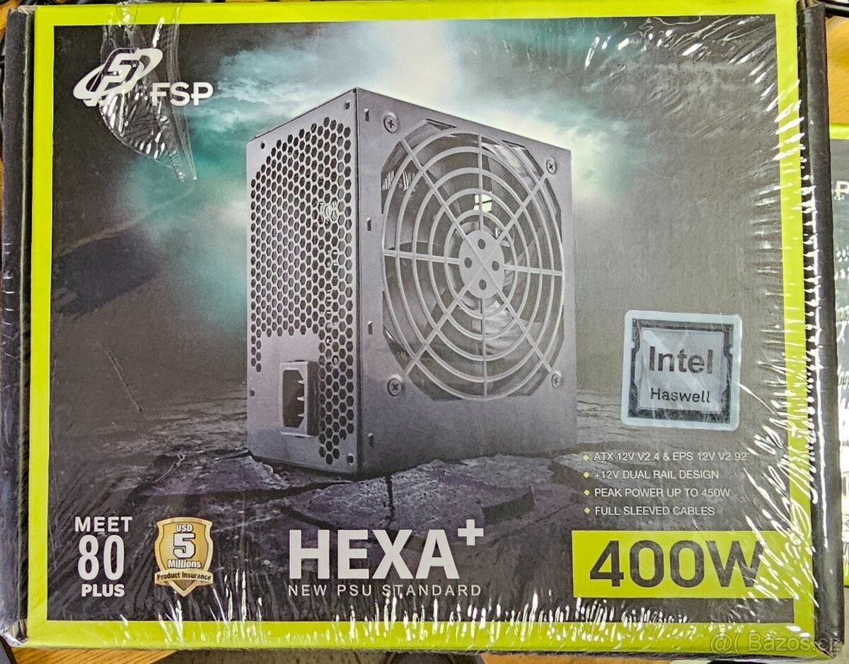 nové nerozbalené 2x FSP HEXA  400W 80+