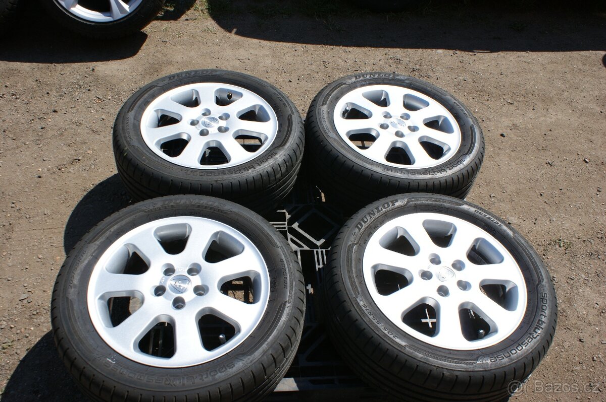 sada alu kol R16 letni pneu 205/55R16 dunlop 4x 7mm