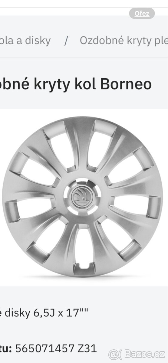 17” poklice skoda vw