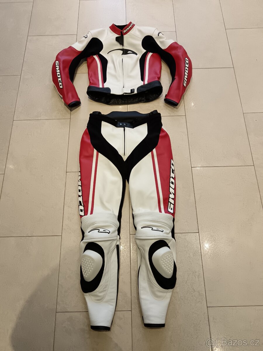 GiMoto lady Gp-Dámská kožená moto kombinéza, dvoudílná
