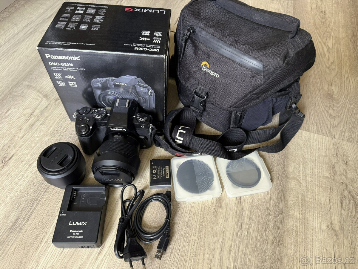 Panasonic Lumix DMC-G80 + 2x objektiv + brašna