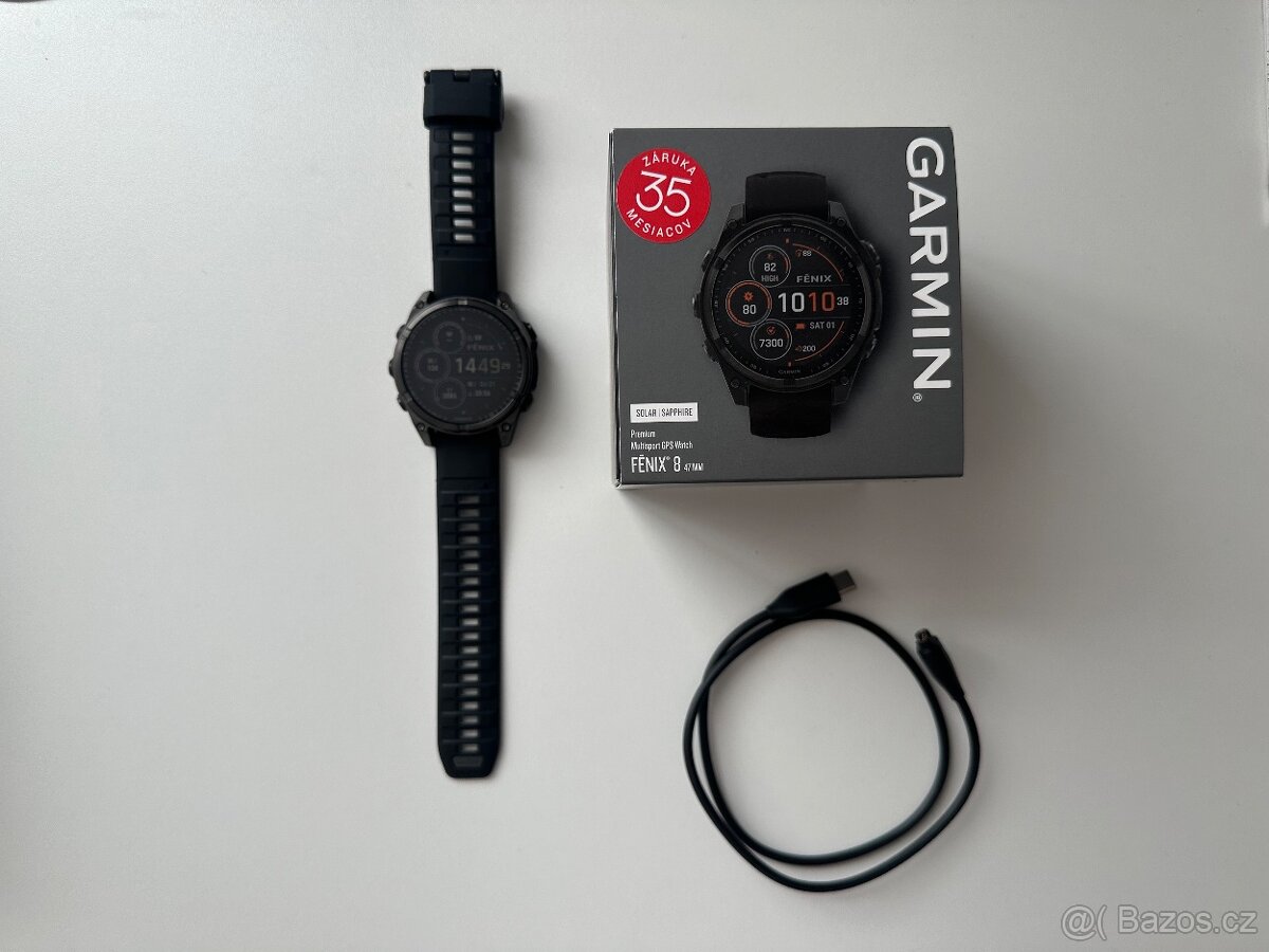 Garmin fenix 8 solar. Nové