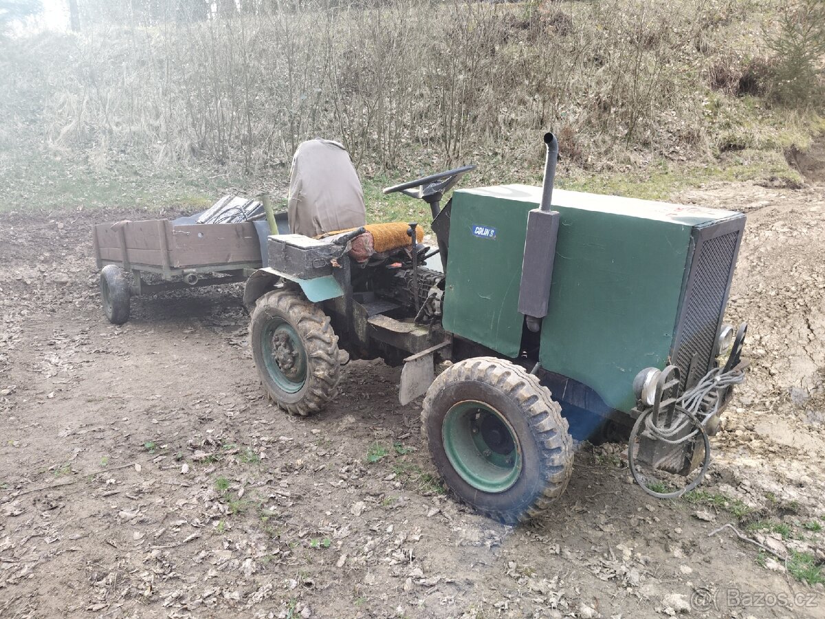 Traktor domácí výroby s károu