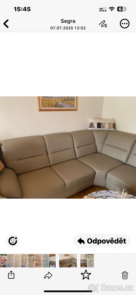 Kožená sedací souprava