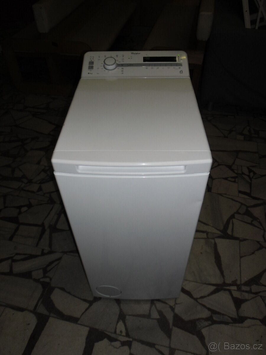 Prodáme pračku Whirlpool na 6 kg prádla, horní plnění, A+++