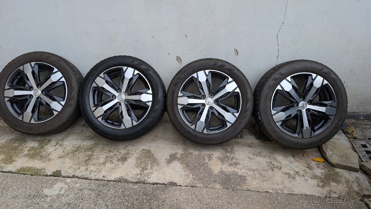 Originál disky Peugeot 18" + zimní pneu