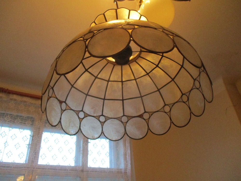 lustr, světlo, stínidlo, vitrážový, styl Tiffany