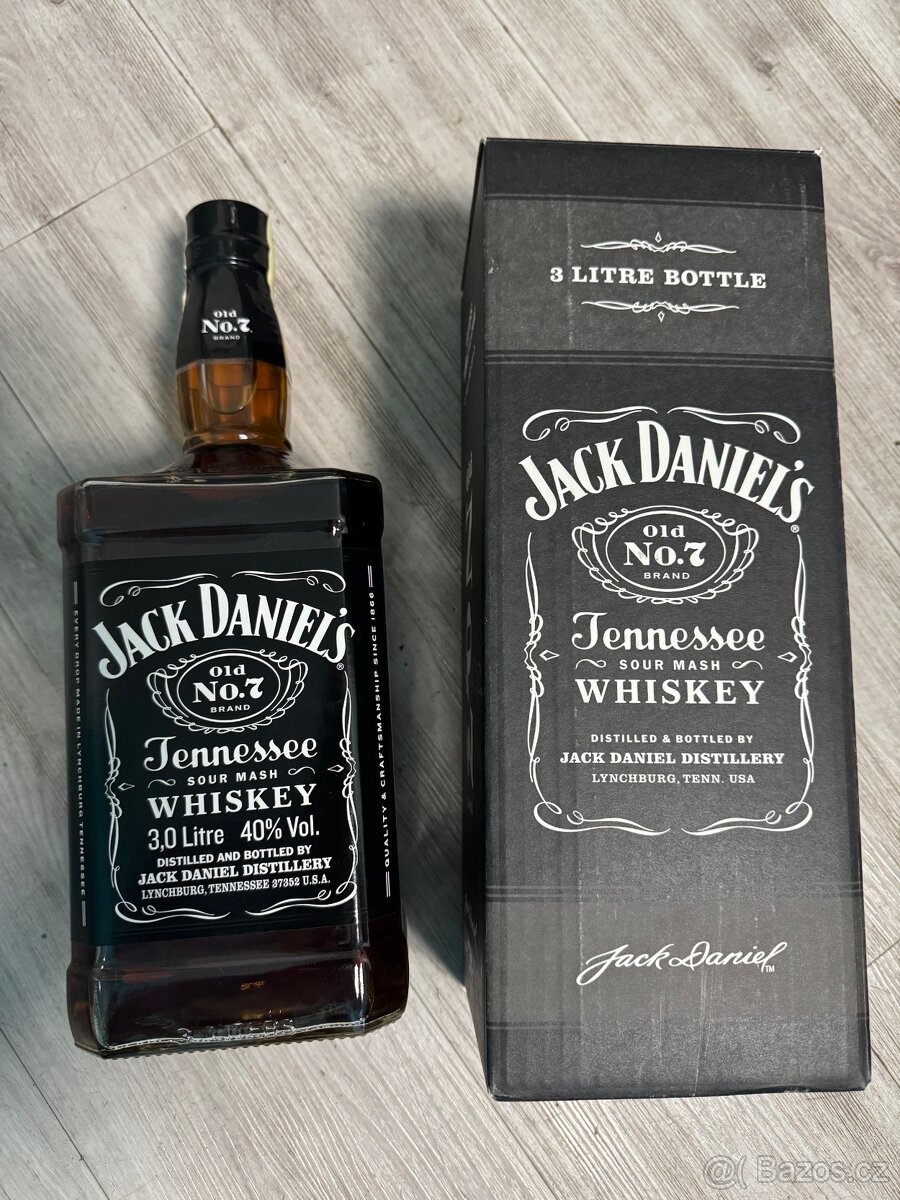 Jack Daniels 3 litry dárková láhev - nová