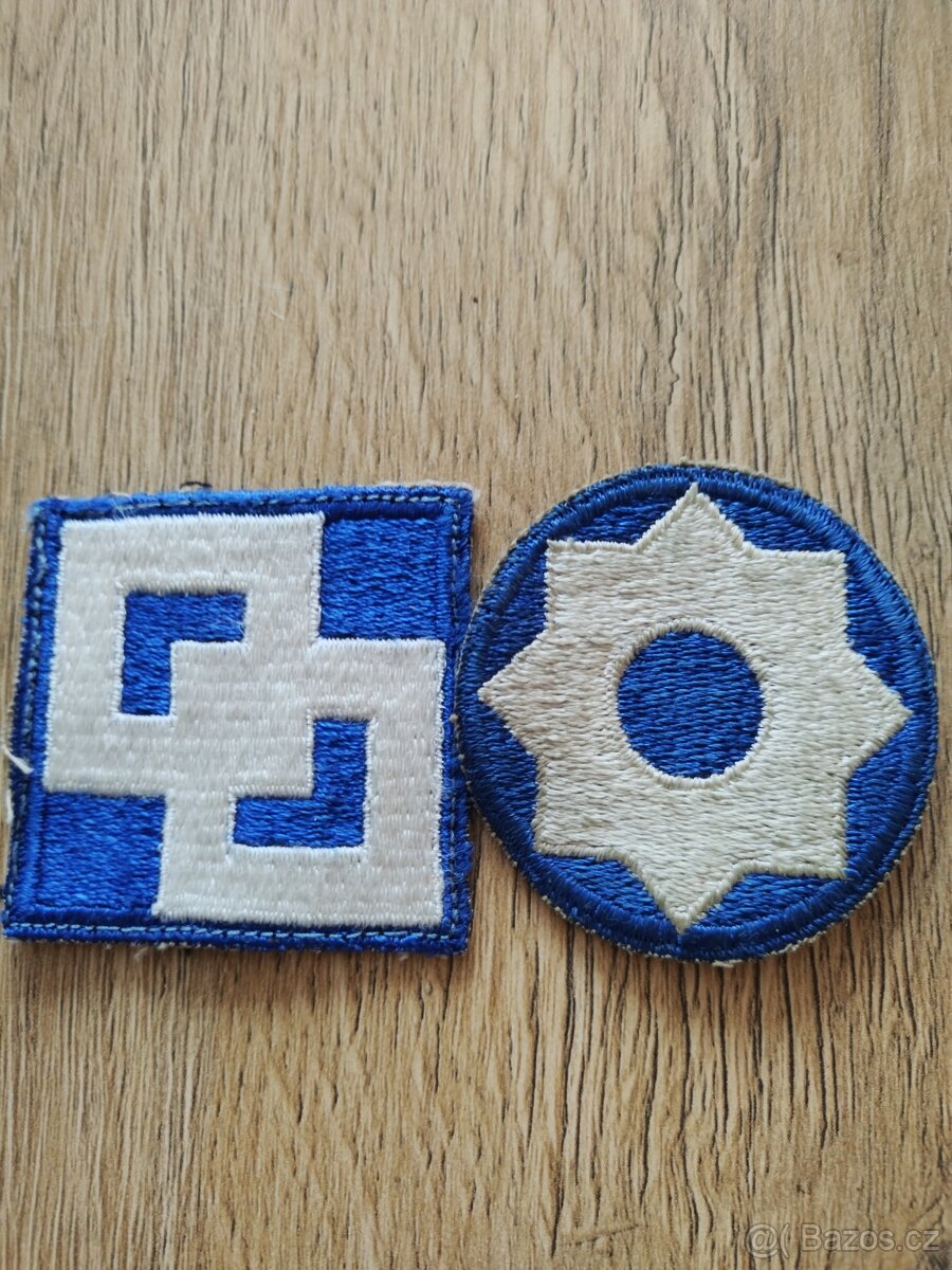 WWII,WW2,2.sv.válka-Originální nášivky US army