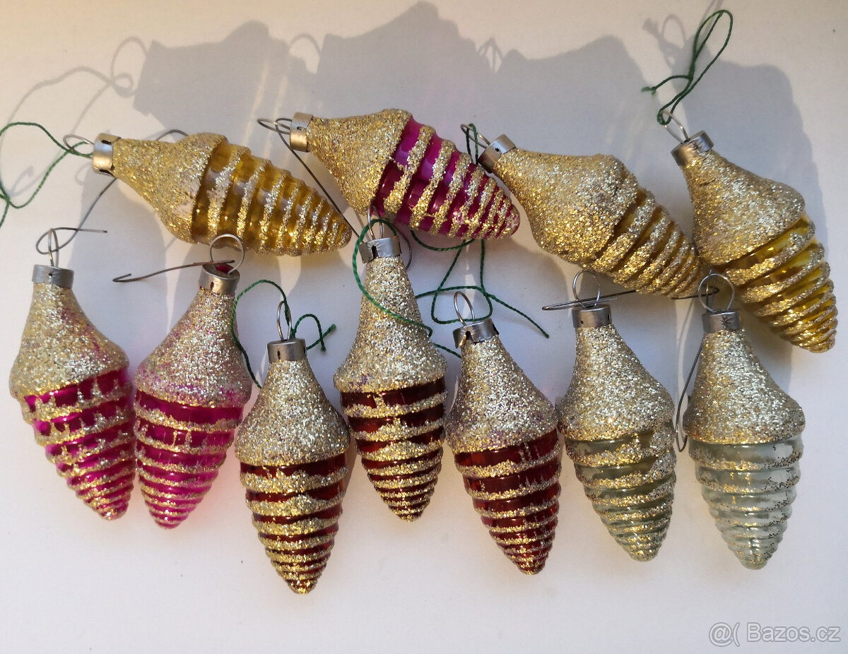 Retro ozdoby na vianočny stromček 11ks