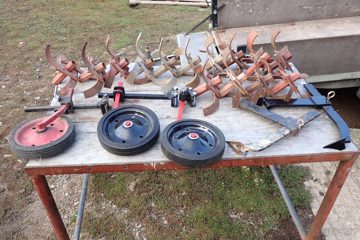 vari - rotační kypřič / rotavátor kopinatý+brzdící radlička