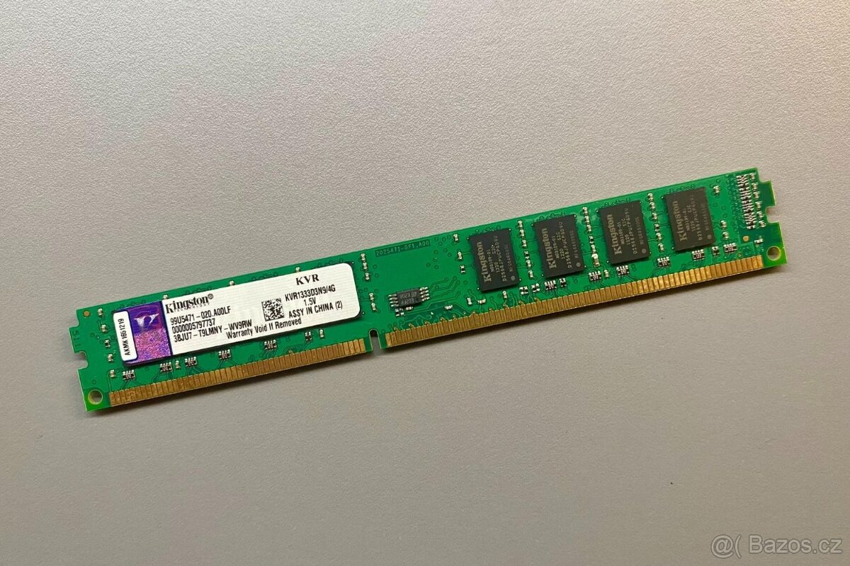 RAM paměť Kingston DDR3 pro desktop – kapacita 4 GB