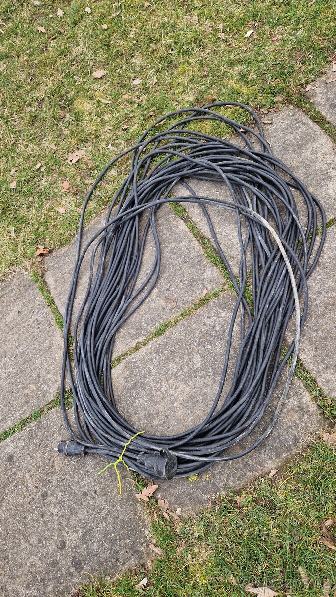 Gumový kabel 3x2,5 na prodlužku, cca 50m+