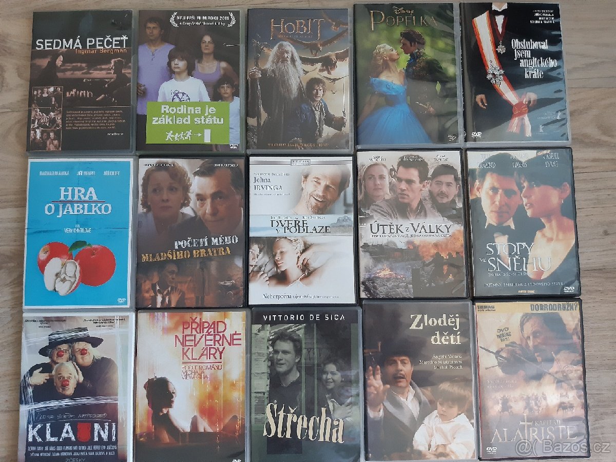 DVD filmy různé žánry. Seznam v textu.