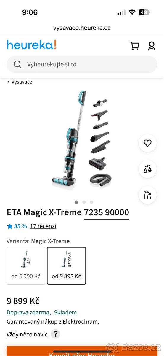 Tyčový vysavač ETA Magic X-treme 7235 90000