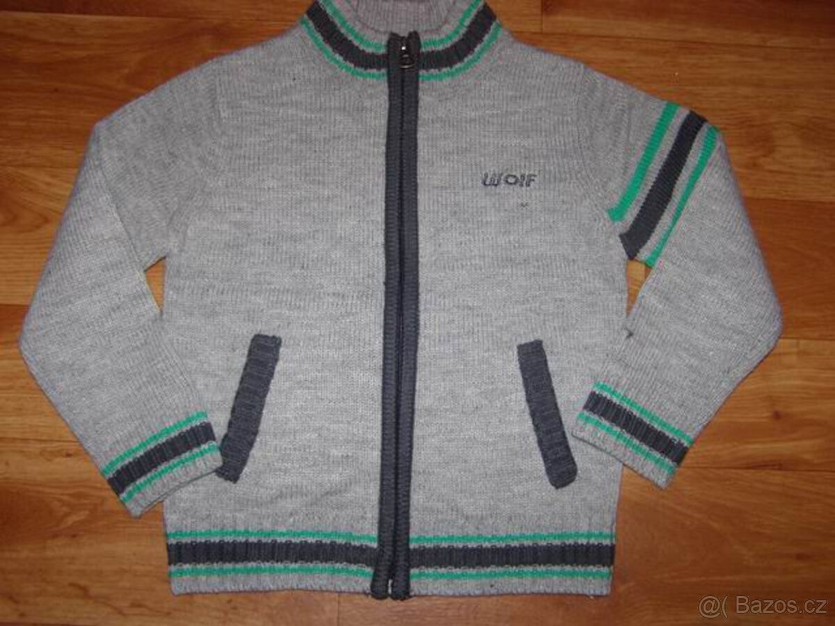 Chlapecký svetr na zip Wolf vel. 98 - 104 NOVÝ