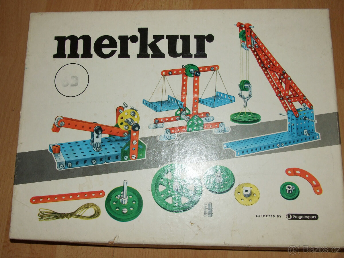 MERKUR 3ks stavebnice orig. balení z dob ČSSR a 2ks podobné