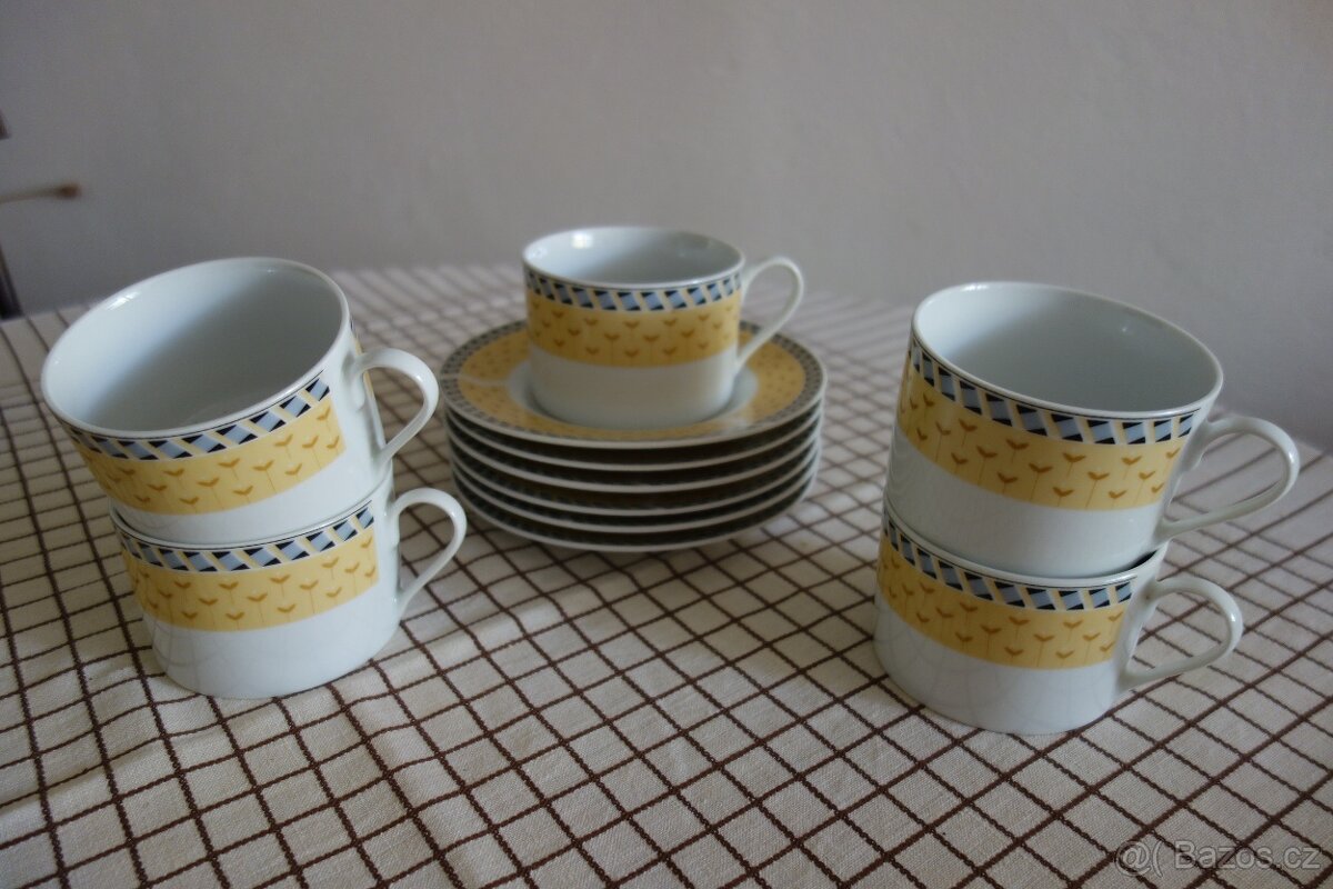Šálky + podšálky 5 ks