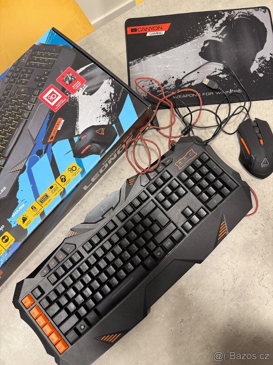 Herní set klávesnice, myš, podložka