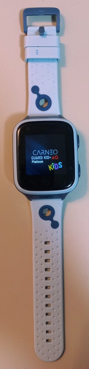 Chytré hodinky s GPS a SIM Carneo GuardKid+ 4G Platinum Blue