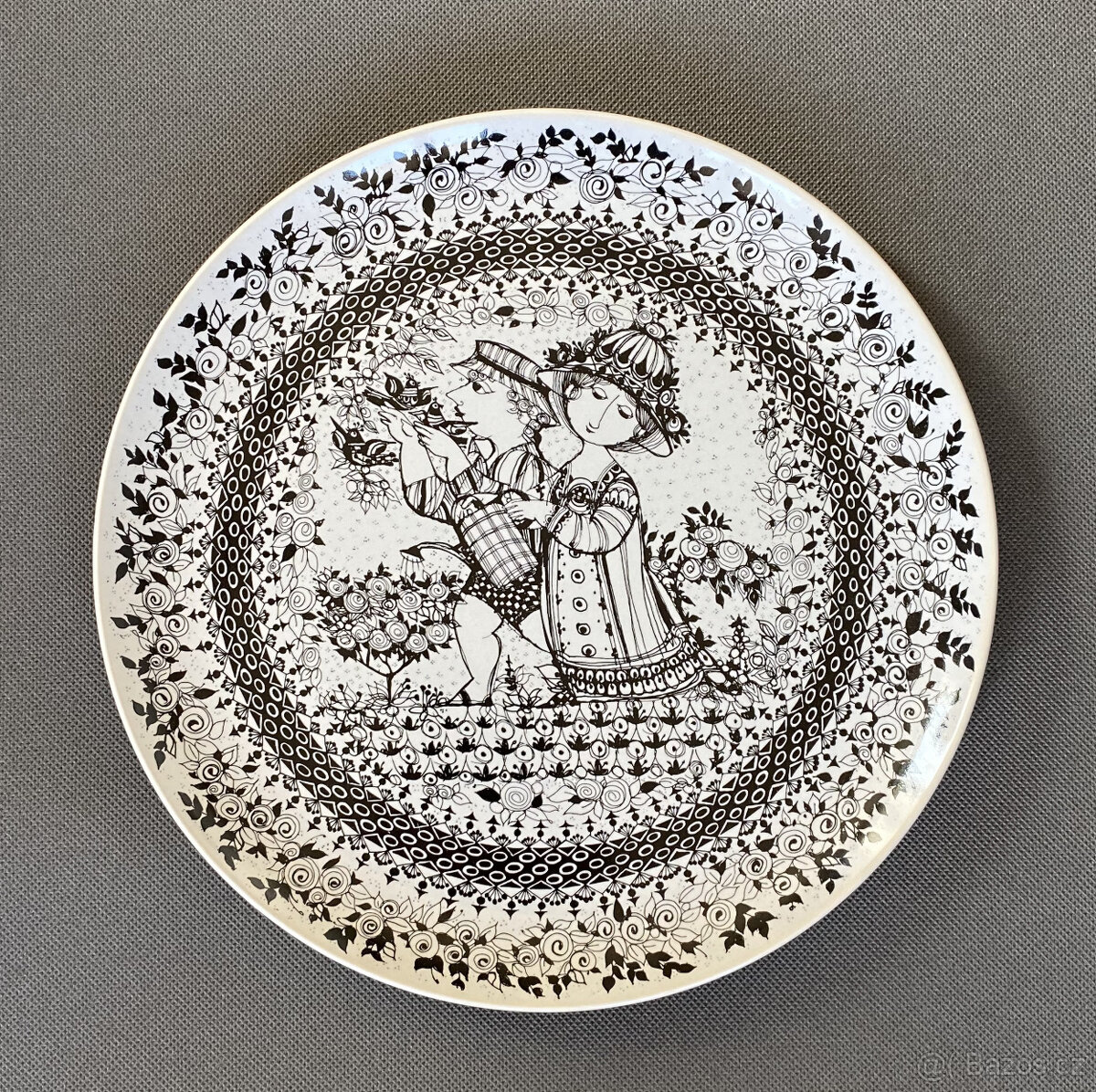 Rosenthal Sběratelský tác 35 cm, Bjorn Wiinblad