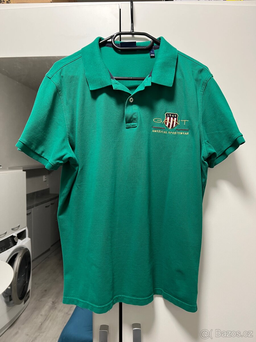Pánské zelené jako nové polo triko Gant v. L