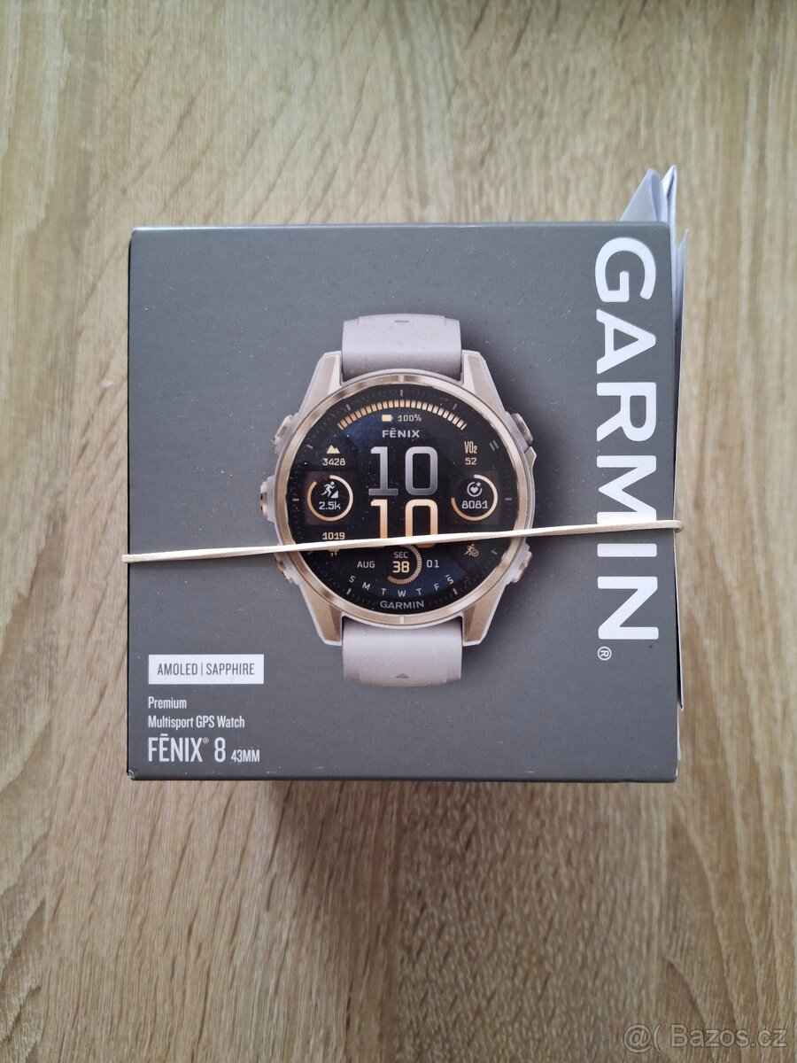 Garmin Fenix 8 AMOLED 43 mm, Sapphire Soft Gold