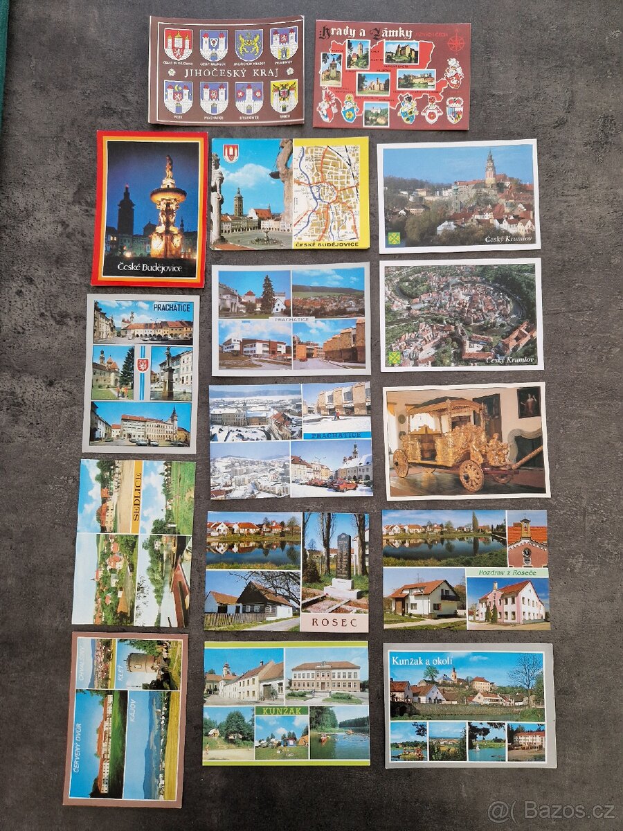 Starší pohlednice a leporela pro sběratele