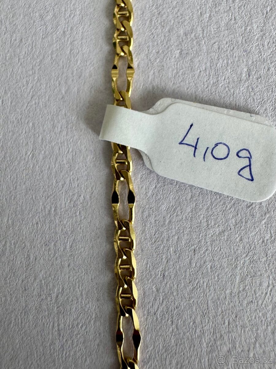 Zlatý náramek 14K, 4,0 g, délka 23 cm