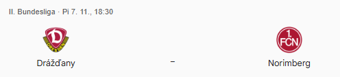 Dynamo Drážďany - 1. FC Norimberg