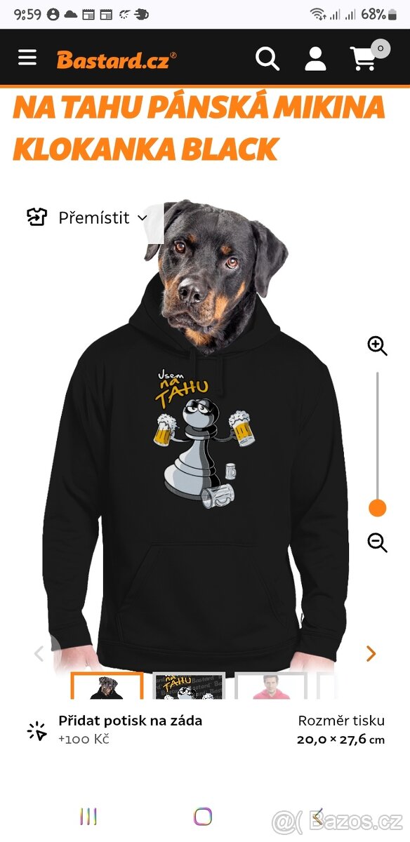 Jsem na tahu mikina XL