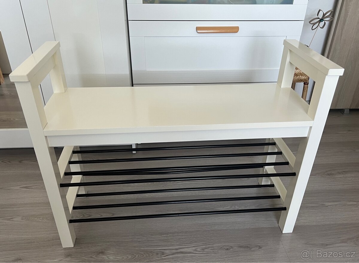 Lavice s botníkem Hemnes Ikea + podsedáky