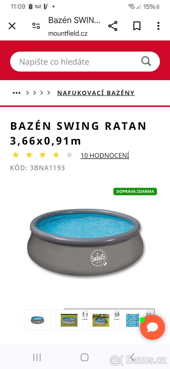 BAZÉN 3,66X91 cm