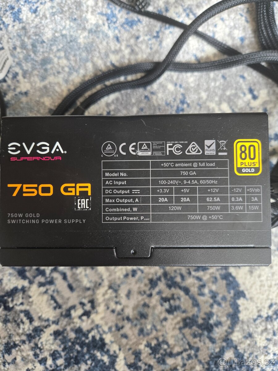 Zdroj 750W EVGA Gold