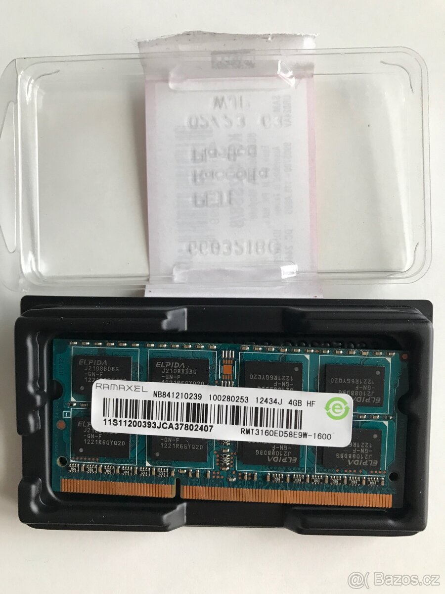 Paměť pro notebook 4Gb DDR3